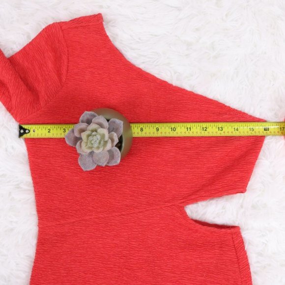 BCBGeneration coral one sleeve cut out dress c1 - Picture 11 of 11